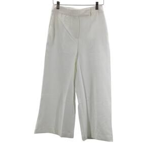 PINK RIPPLE SZ S White Culotte Crop Wide Leg High Rise Flat Front Pants NWT B97